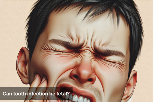 Person in pain due to tooth infection illustrating its severity