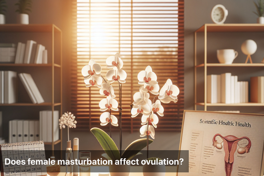 Orchids and educational materials about female health and ovulation