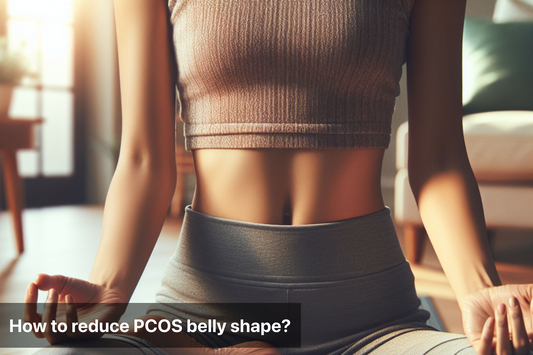 Woman practicing yoga to reduce PCOS belly fat and improve shape