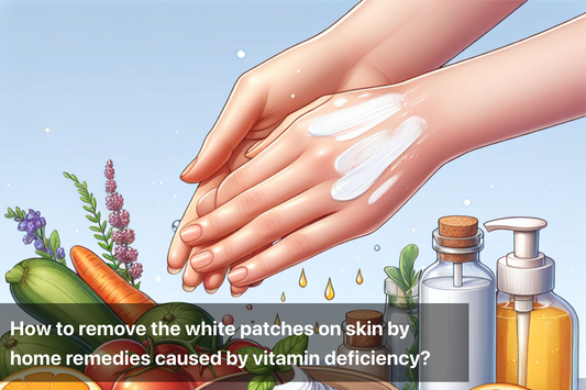 Hands applying cream with fresh vegetables and fruits for skin care