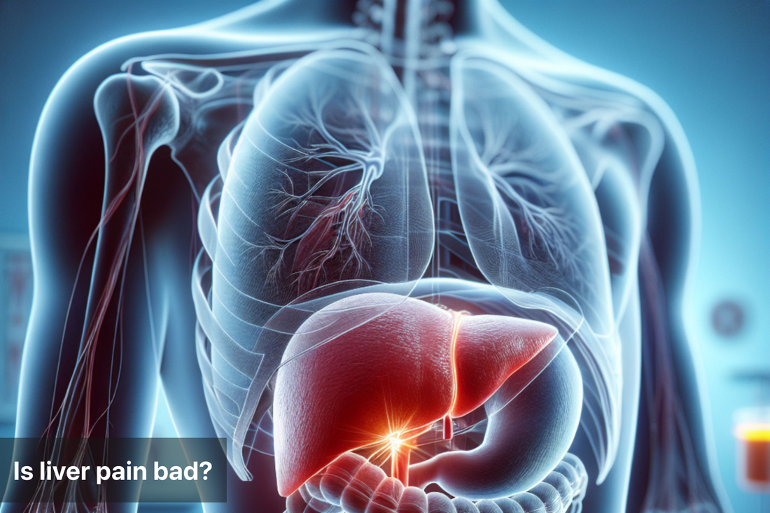 Illustration of liver anatomy highlighting liver pain location