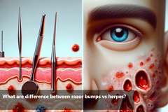 What are the differences between razor bumps vs herpes?