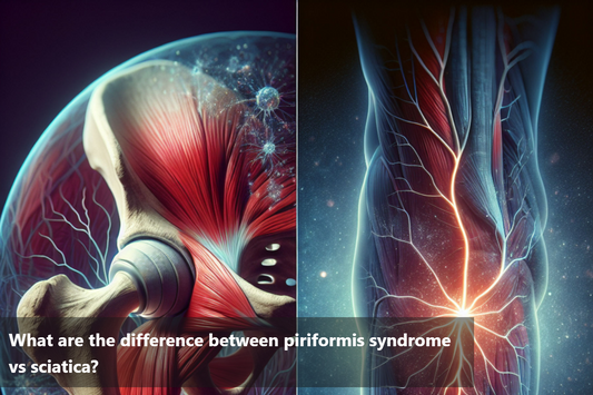 Illustration comparing piriformis syndrome and sciatica