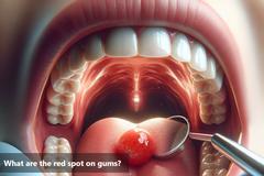 What are the red spots on the gums?