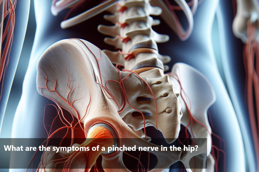 Illustration showing the hip region affected by pinched nerve symptoms