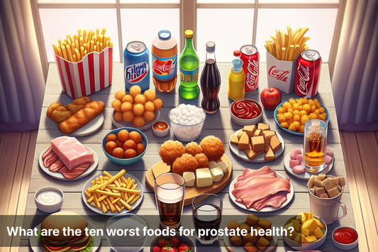 A variety of unhealthy foods detrimental to prostate health