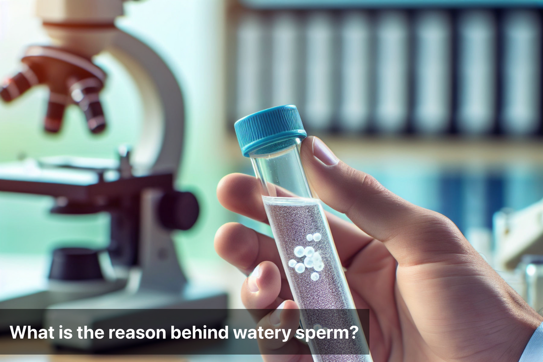 Test tube and microscope used for sperm analysis in a lab