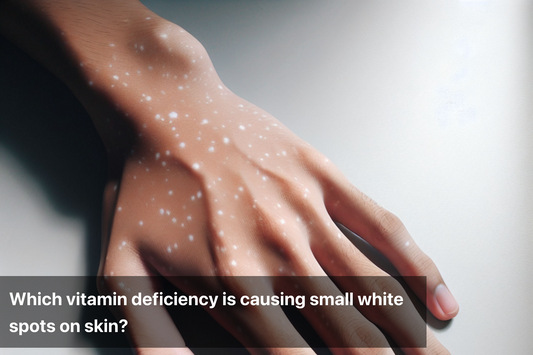 Skin with small white spots indicating vitamin deficiency.