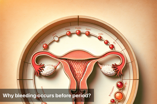 Illustration of the female reproductive system related to bleeding before period