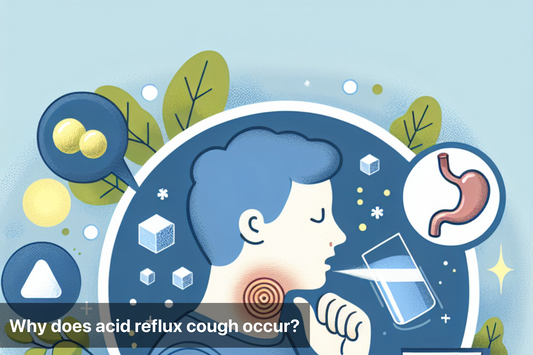 Illustration showing a person experiencing acid reflux cough