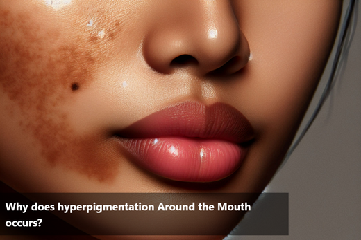 Why does hyperpigmentation around the mouth occur?